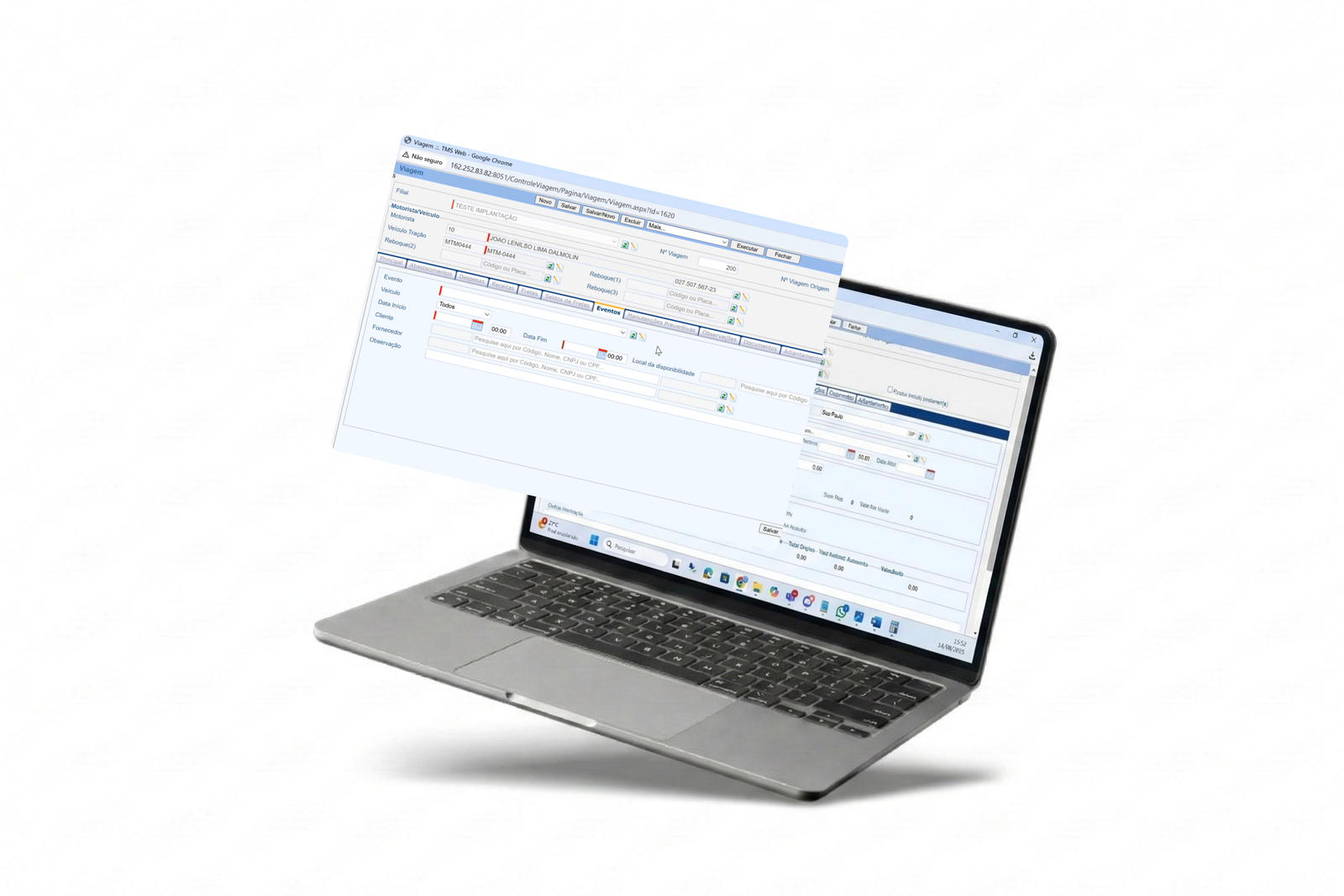 Controle de Viagem e SLTrip